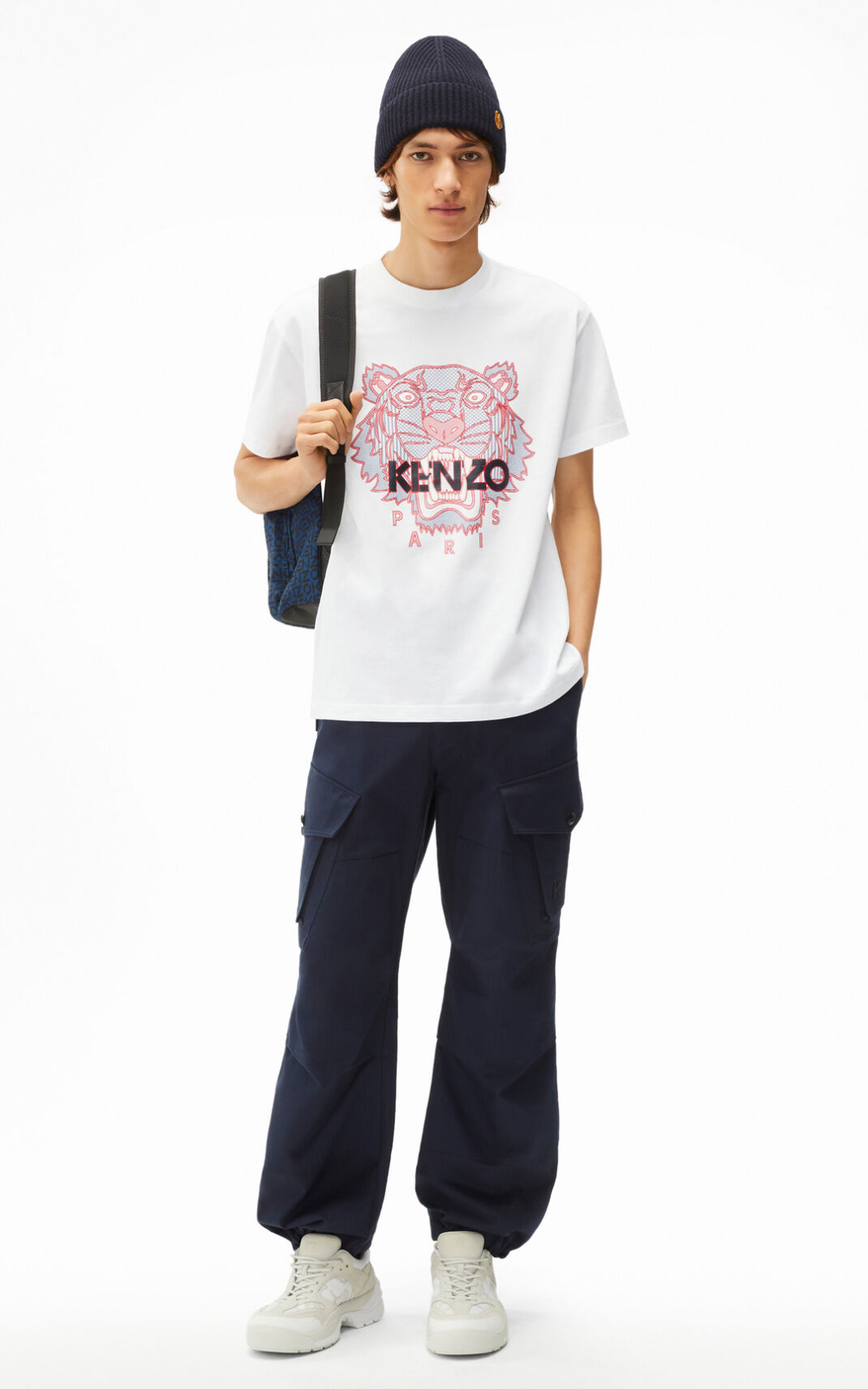 Kenzo 虎 Tシャツ メンズ 白 - ETGUMP294